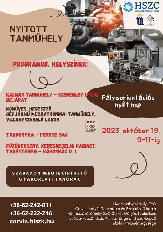 Nyitott tanműhely plakát
